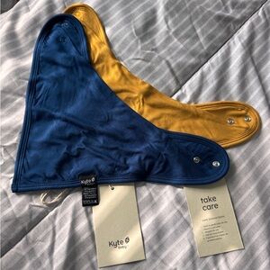 Kyte BABY Navy and Mustard Bandana Bibs